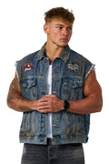 5192 CARS Y CURLS DEMIN VEST BLUE WASH