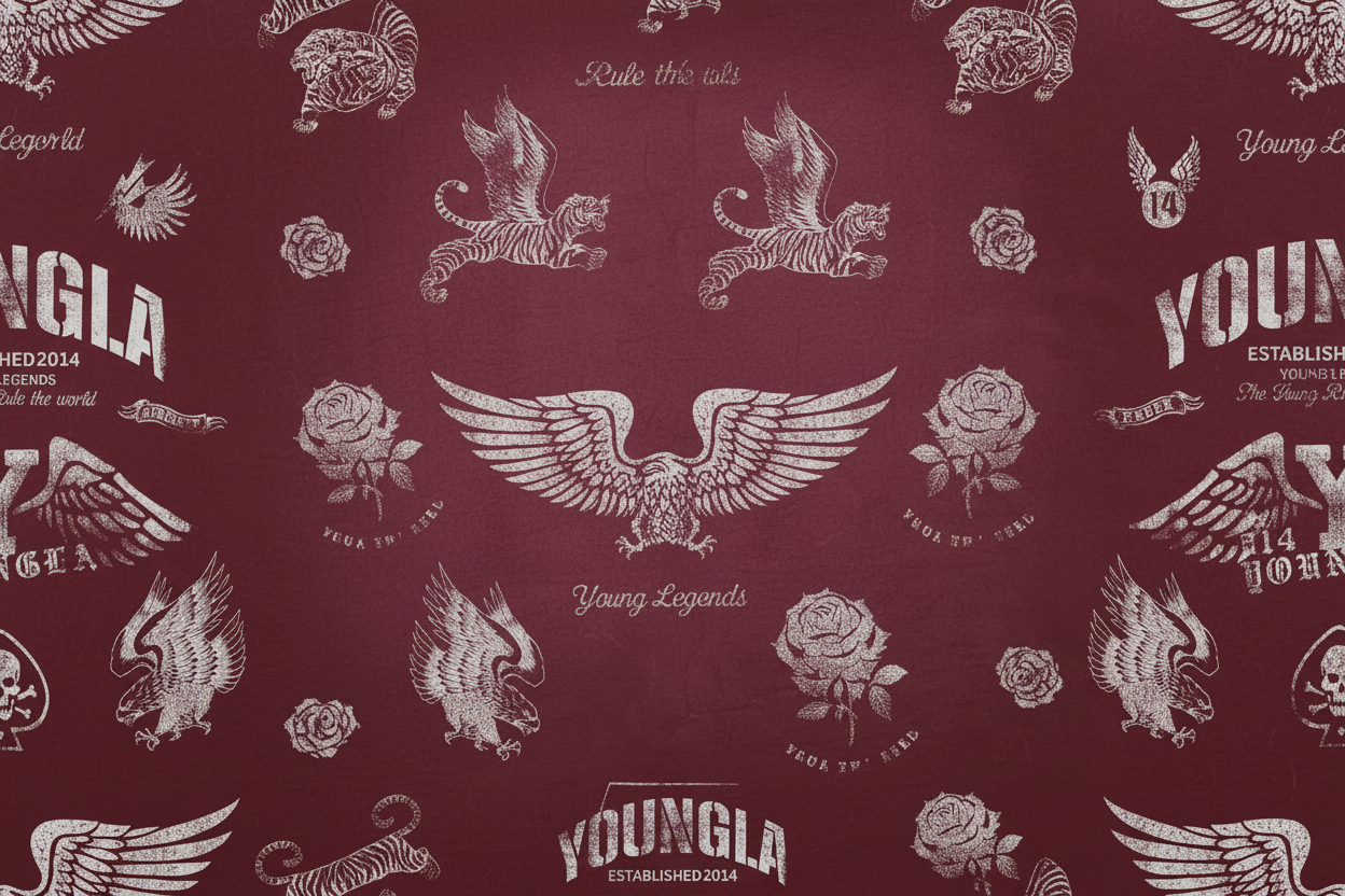 Estampados sobre fondo plano